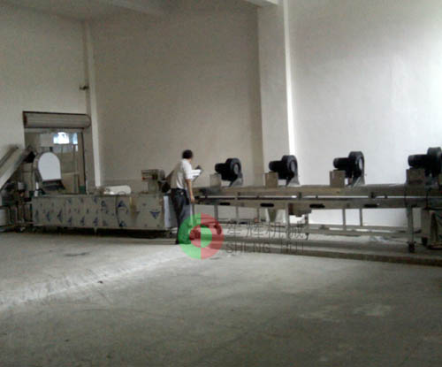 我公司為四川DSLC飲品公司提供切菜洗菜風干生產線