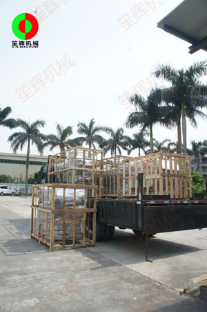 山東客戶朱先生訂制的一套渦流洗菜機組完工交貨！