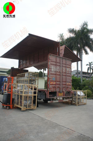 湖南經(jīng)銷定制的多套渦流洗菜機(jī)等設(shè)備專車發(fā)貨交付!