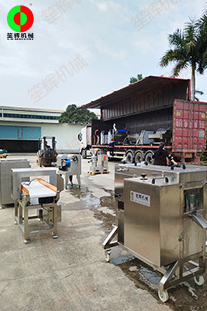 客戶訂購(gòu)的一批肉類和水產(chǎn)加工設(shè)備發(fā)貨交付!